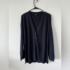 Talbots Navy Blue Cardigan Sweater